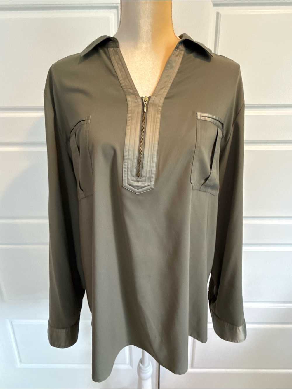 Chico's Olive Green Blouse